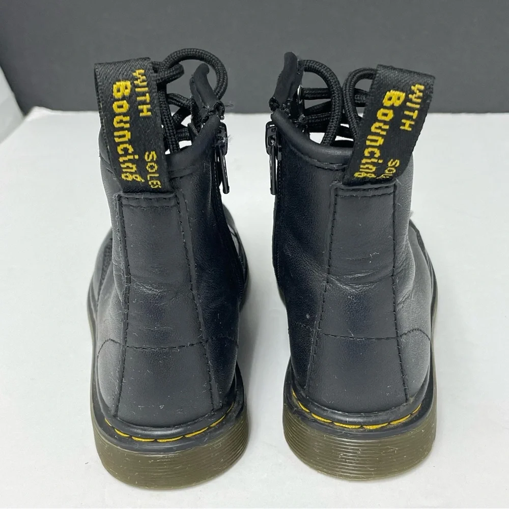 Dr.Martens Boys Boots Size US 11 Black Lace Up‎ Bouncing Soles Side Zip Winter